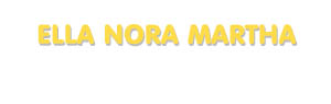 Der Vorname Ella Nora Martha